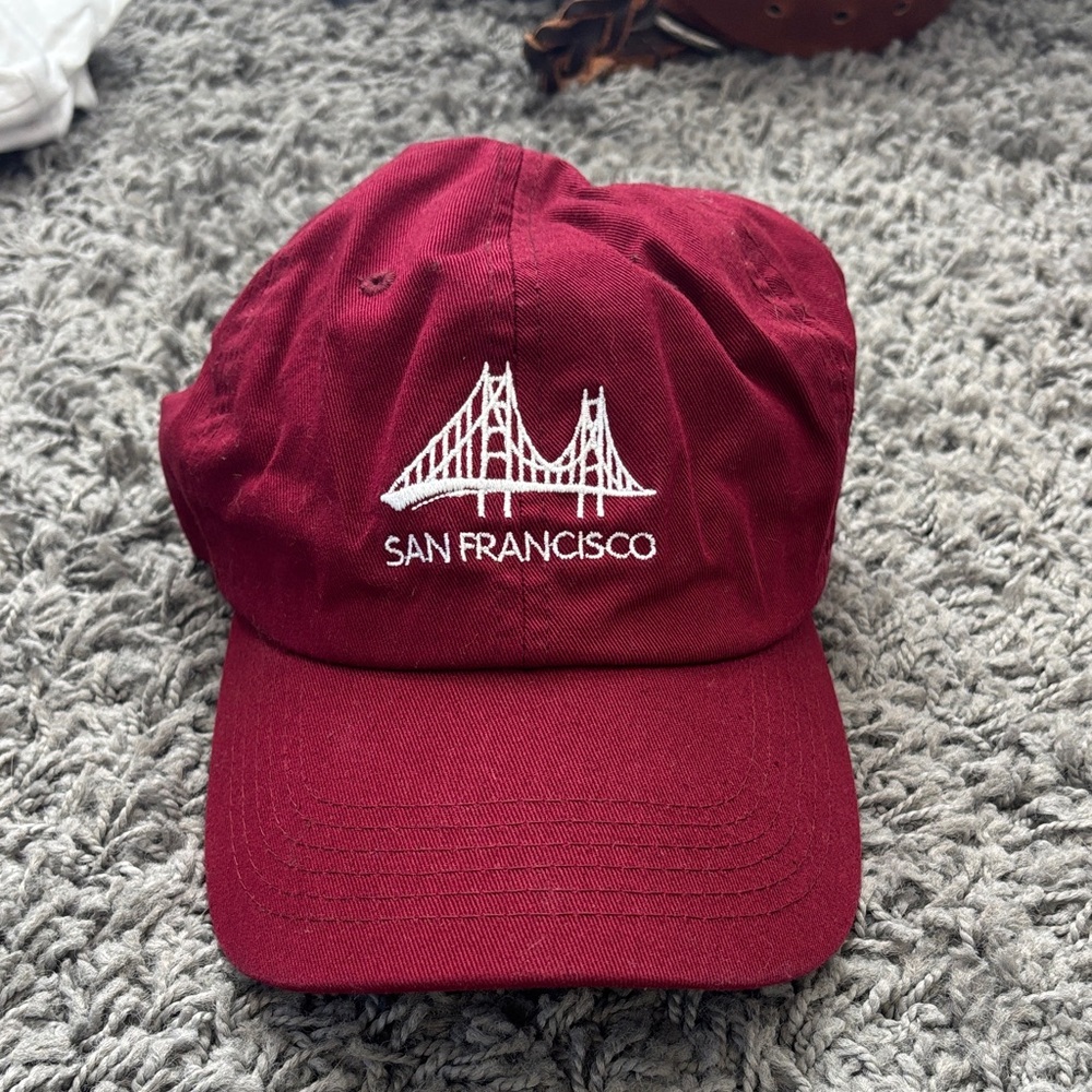 Maroon 'San Francisco' Embroidered Baseball Cap